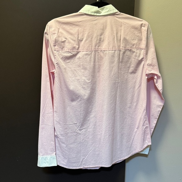NWT Abercrombie & Fitch Pink Button Down Shirt White Collar, and Cuffs Size L - Picture 5 of 7